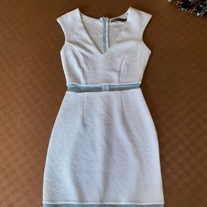 Blue v-neck dress